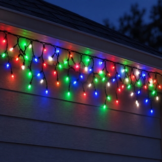 Istapper lyskæde med digital fjernbetjening - Flere farver - 2 m 100 LED lys